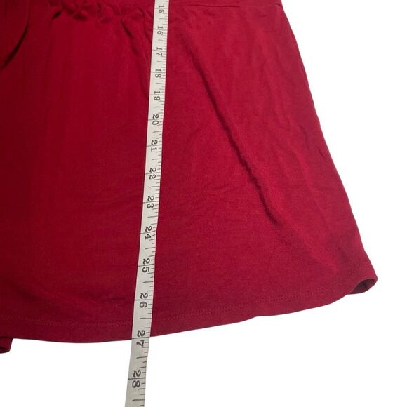 Sonoma Deep Crimson Red Double Flutter Cap Sleeve Top - Picture 5 of 5